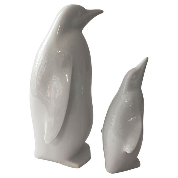 2 Otagiri Porcelain Penguin Figures Japan OMC White Vintage Holiday Winter Decor - Picture 9 of 16